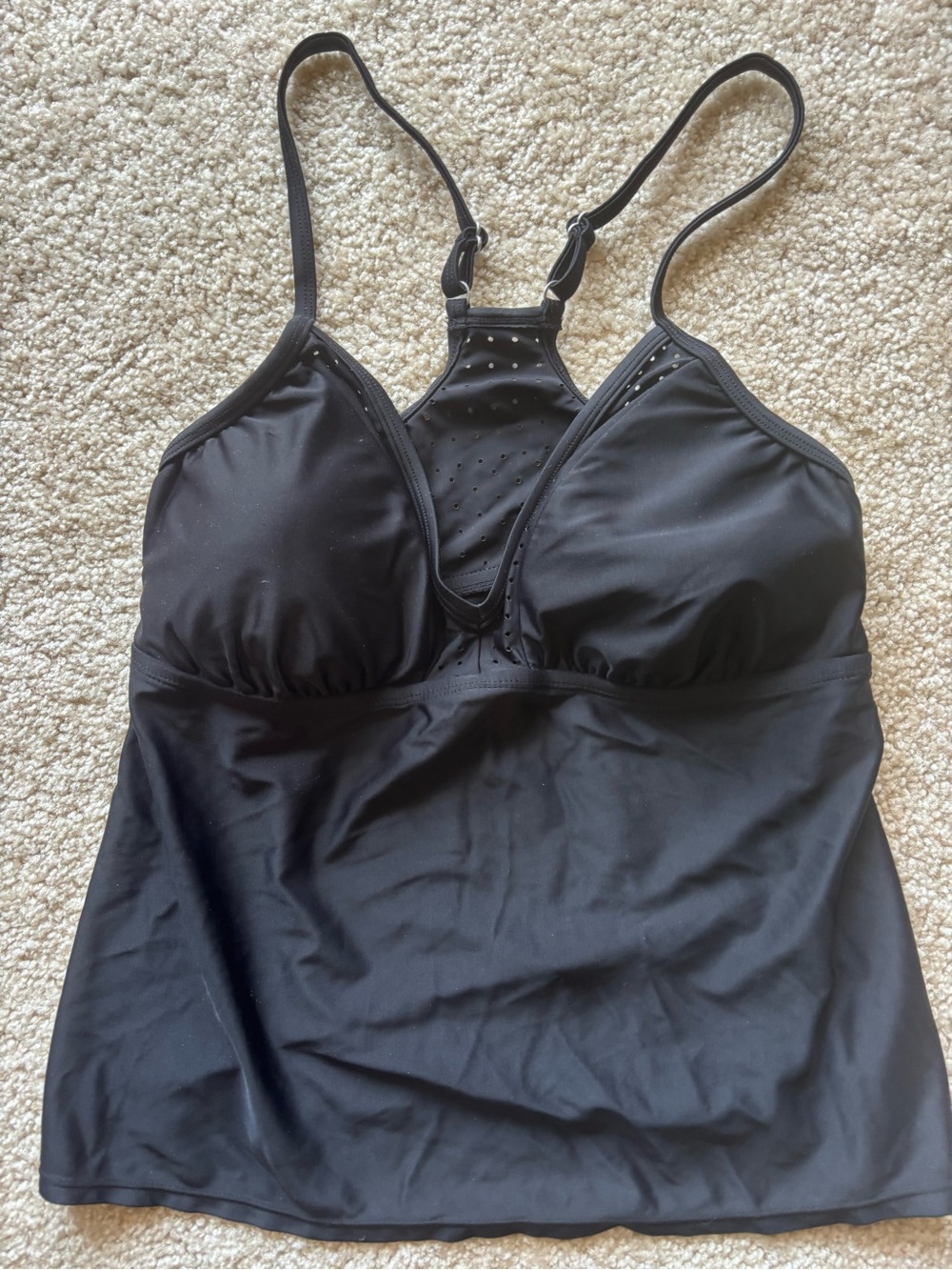 Coastal Black Tankini Top